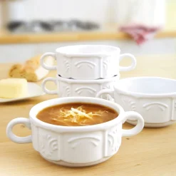 Art De La Table-Tempsl 4 bols à poignées blancs