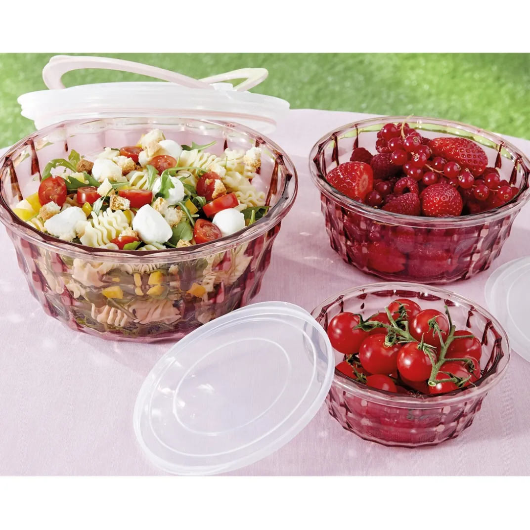 Fraîcheur / Conservation|Art De La Table-Tempsl 3 boîtes vintage roses