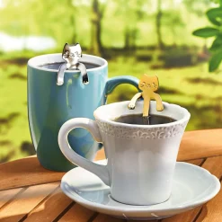 Accessoires Petit-Déjeuner|Art De La Table-Tempsl 4 cuillères à café chat