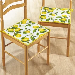 Décorations Cuisine|Art De La Table-Tempsl 2 ou 4 galettes de chaise citrons