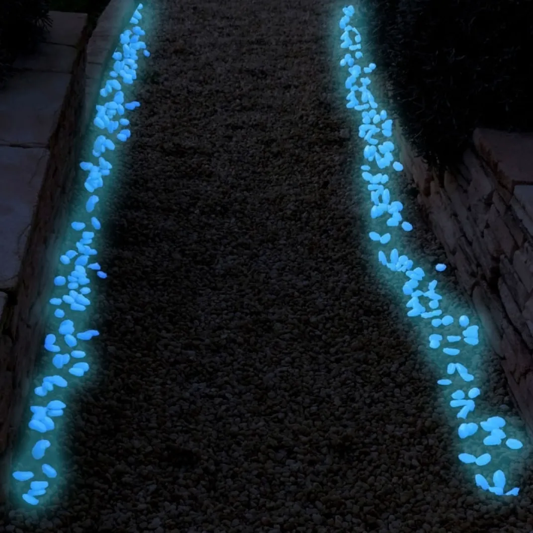 Décorations Jardin Et Extérieur-Tempsl 100 pierres phosphorescentes : «vertes» ou «bleues»