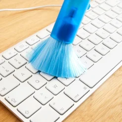 Accessoires Bureau-Tempsl 2 pinceaux nettoyeurs de clavier bleus