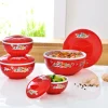 Cuisson Et Accessoires-Tempsl 4 plats micro-ondes rouges