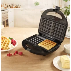Petit Électroménager-Tempsl Appareil croque gaufre grill Techwood®