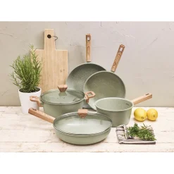 Cuisson Et Accessoires-Tempsl Batterie de cuisine 7 pièces Oliwood PRADEL FRANCE®