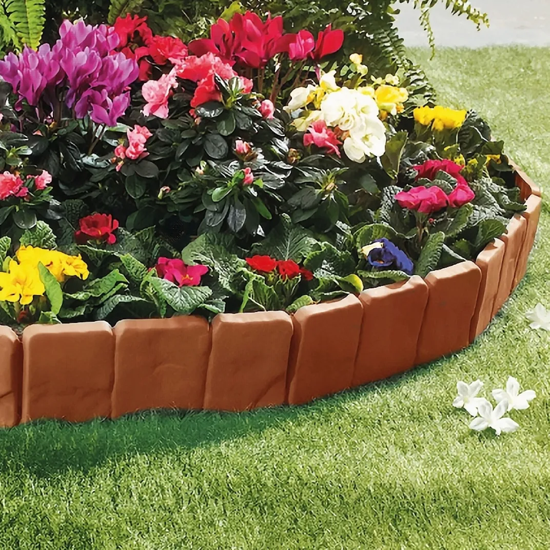 Décorations Jardin Et Extérieur|Accessoires Et Outils Jardin-Tempsl Bordure de jardin plate-bande Marron