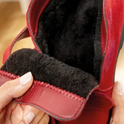 Chaussures, Chaussons Et Accessoires-Tempsl Bottines "Camille" Rouge ou Noir