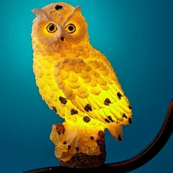 Décorations Extérieures Noël|Décorations Lumineuses-Tempsl Branche 3 chouettes des neiges