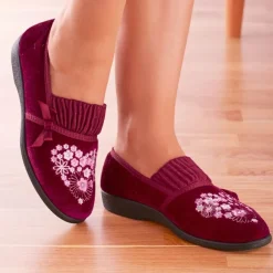 Chaussures, Chaussons Et Accessoires-Tempsl Chaussons "Christine" Violet ou Bordeaux