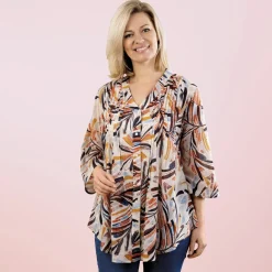 Vêtements-Tempsl Chemisier plissé imprimé