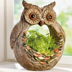 Décorations-Tempsl Chouette porte plantes