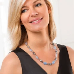 Sacs, Bijoux Et Accessoires-Tempsl Collier de pierres bleues