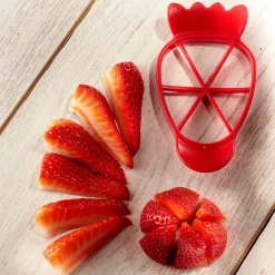 Accessoires Pâtisserie Et Confiture|Ustensiles De Cuisine Malins-Tempsl Coupe-fraises 3 en 1