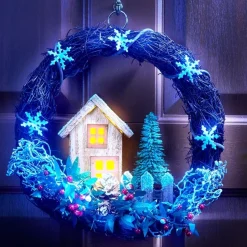 Décorations Intérieures Noël|Décorations Extérieures Noël-Tempsl Couronne lumineuse