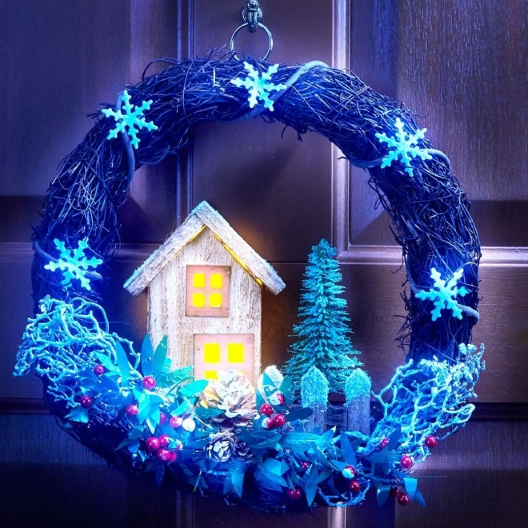 Décorations Intérieures Noël|Décorations Extérieures Noël-Tempsl Couronne lumineuse