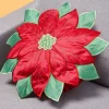Décorations Intérieures Noël|Décorations-Tempsl Coussin rond fleur poinsettia