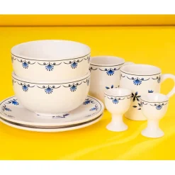 Idées Cadeaux Noël|Accessoires Petit-Déjeuner-Tempsl Ensemble petit déjeuner bleu