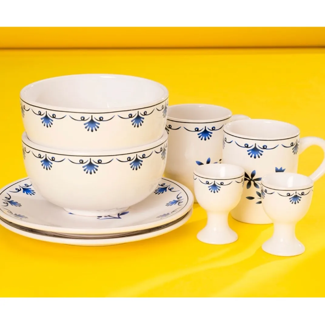 Idées Cadeaux Noël|Accessoires Petit-Déjeuner-Tempsl Ensemble petit déjeuner bleu