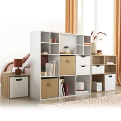 Décorations|Petits Meubles-Tempsl Etagère 4 cases blanche ou bois