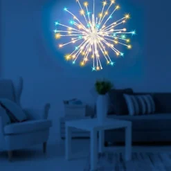 Décorations Intérieures Noël|Décorations Extérieures Noël-Tempsl Etoile flexible argentée