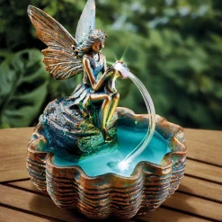 Décorations Jardin Et Extérieur-Tempsl Fée à la fontaine