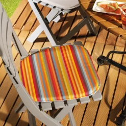 Décorations-Tempsl Galette de chaise extérieure rayée ou taupe