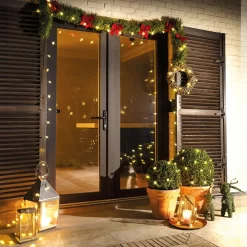 Décorations Intérieures Noël|Décorations Extérieures Noël-Tempsl Guirlande étoiles solaire