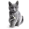 Décorations-Tempsl Horloge chat gris