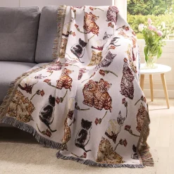 Décorations-Tempsl Jeté de fauteuil chats