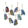 Loisirs Créatifs-Tempsl Kit broderie diamant 8 porte-clefs oiseaux