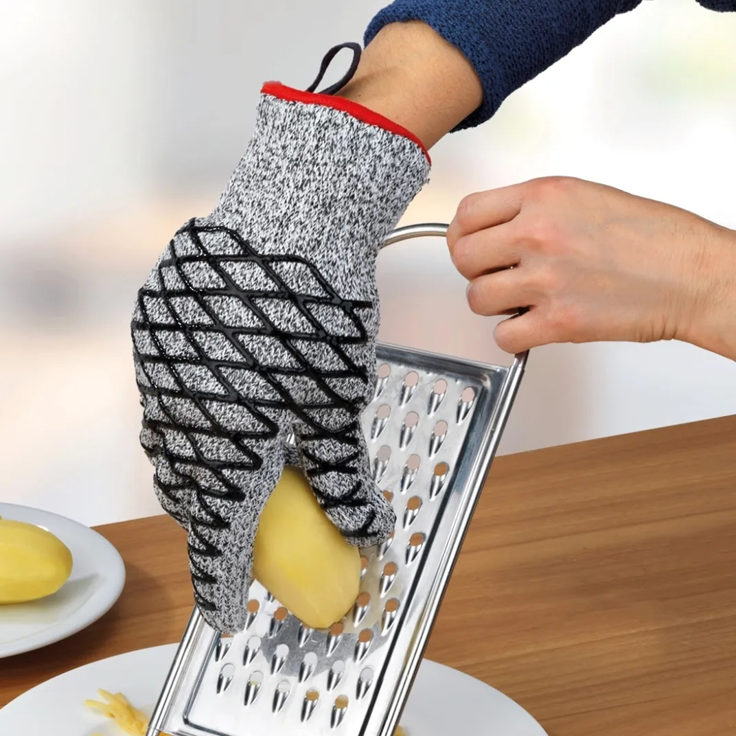 Cuisson Et Accessoires|Découpe-Tempsl La paire de gants 2 en 1 anti-coupure et anti-brûlure