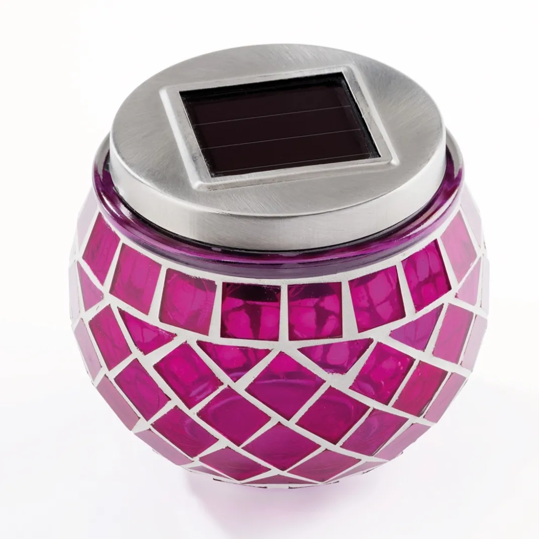 Décorations Jardin Et Extérieur-Tempsl Lanterne mosaïque rose ou jaune