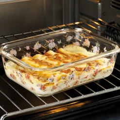 Fraîcheur / Conservation-Tempsl Lot de 3 boîtes borosilicate fleuries