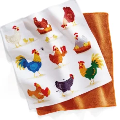 Matériels De Nettoyage-Tempsl Lot de 6 chiffons microfibres poulettes
