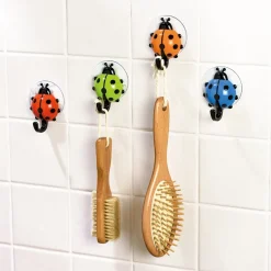 Salle De Bain Et Hygiène-Tempsl Lot de 4 crochets coccinelles