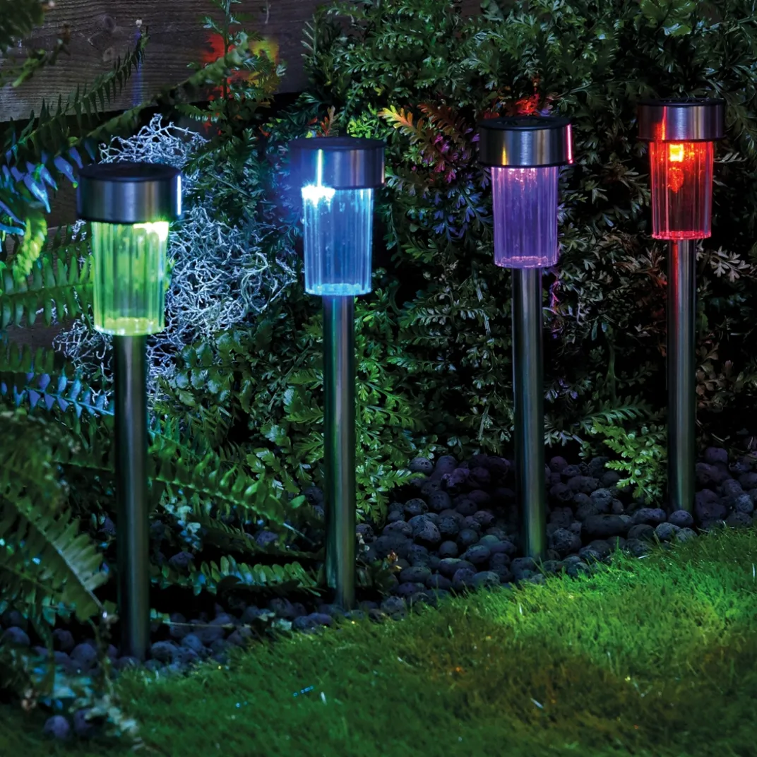 Décorations Jardin Et Extérieur-Tempsl Lot de 10 lampes solaires Blanches