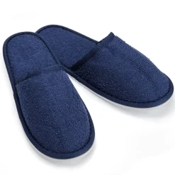 Salle De Bain Et Hygiène-Tempsl Lot de 2 paires de chaussons bain Bleu + Blanc - taille 38/39
