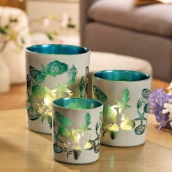 Décorations-Tempsl Lot de 3 photophores