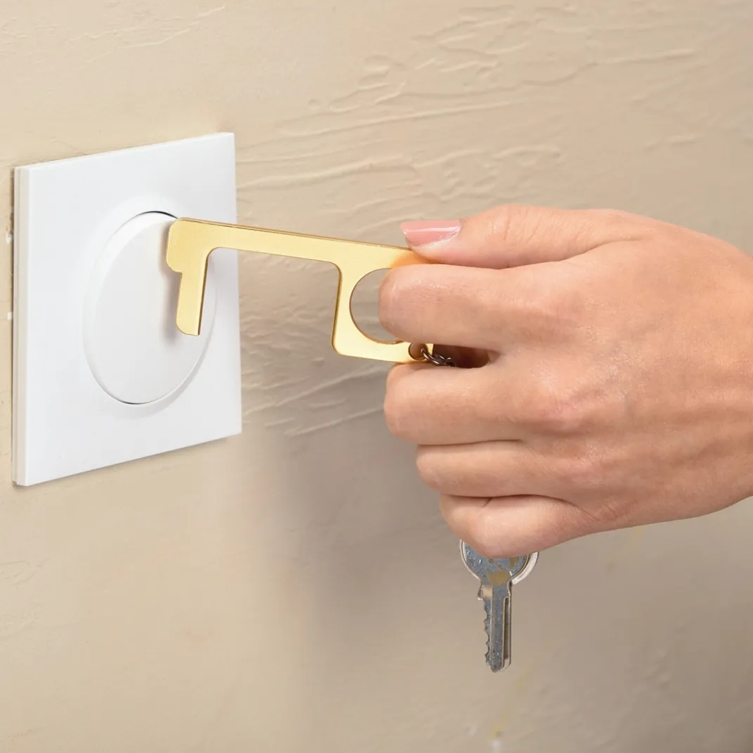 Accessoires Bureau|Sacs, Bijoux Et Accessoires-Tempsl Lot de 2 porte-clés évite-contamination