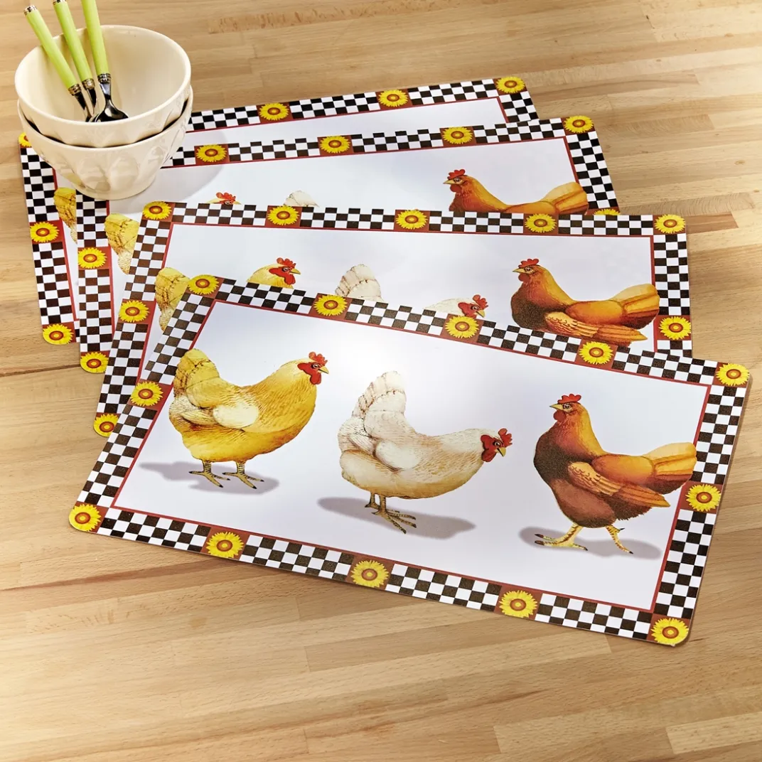 Art De La Table-Tempsl Lot de 4 sets de table basse-cour