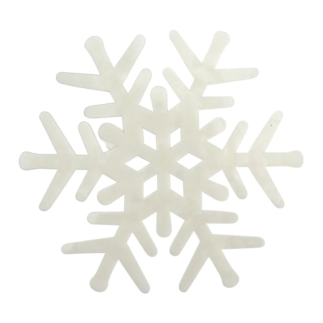 Décorations Intérieures Noël|Décorations-Tempsl Lot de 10 stickers flocons fluorescents