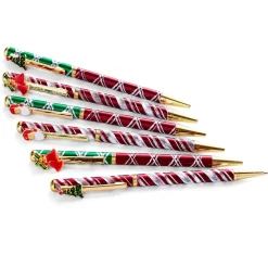 Décorations Intérieures Noël|Emballages Cadeaux-Tempsl Lot de 6 stylos Noël
