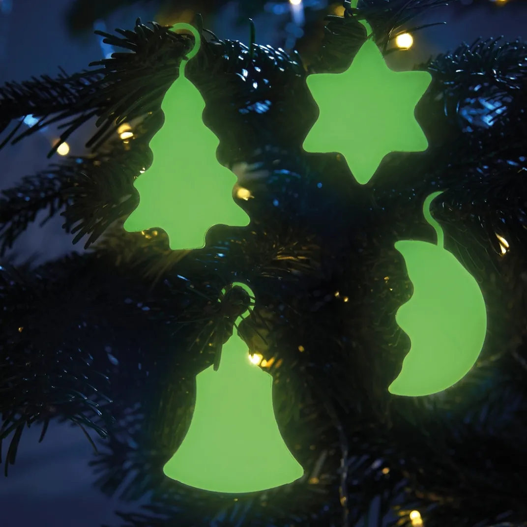 Décorations Intérieures Noël|Décorations-Tempsl Lot de 16 suspensions phosphorescentes