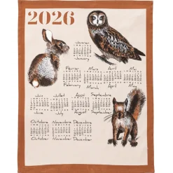 Organisation Et Entretien-Tempsl Lot de 3 torchons calendrier chat/chien/animaux de la forêt 2026