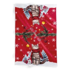 Décorations Intérieures Noël|Organisation Et Entretien-Tempsl Lot de 2 torchons chat Noël