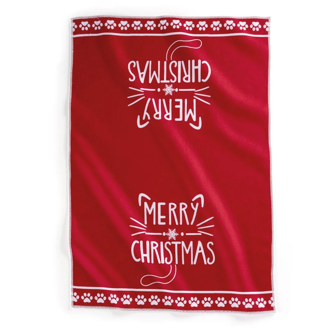 Décorations Intérieures Noël|Organisation Et Entretien-Tempsl Lot de 2 torchons chat Noël