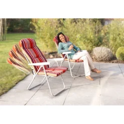 Décorations|Petits Meubles-Tempsl Lot de 2 transats rayures