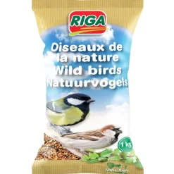 Accessoires Animaux-Tempsl Mangeoire pour oiseaux + 1kg de graines + 10 boules de graisse