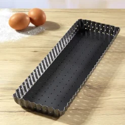 Accessoires Pâtisserie Et Confiture-Tempsl Moule tarte perforé rectangle Rectangle