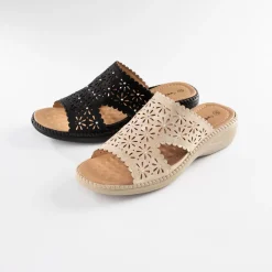 Chaussures, Chaussons Et Accessoires-Tempsl Mules détails ajourés/strass noir